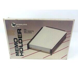 Sterling Plastics High Luster Smoke #285 Memo Holder 200 4x 6 Sheets VTG USA NOS